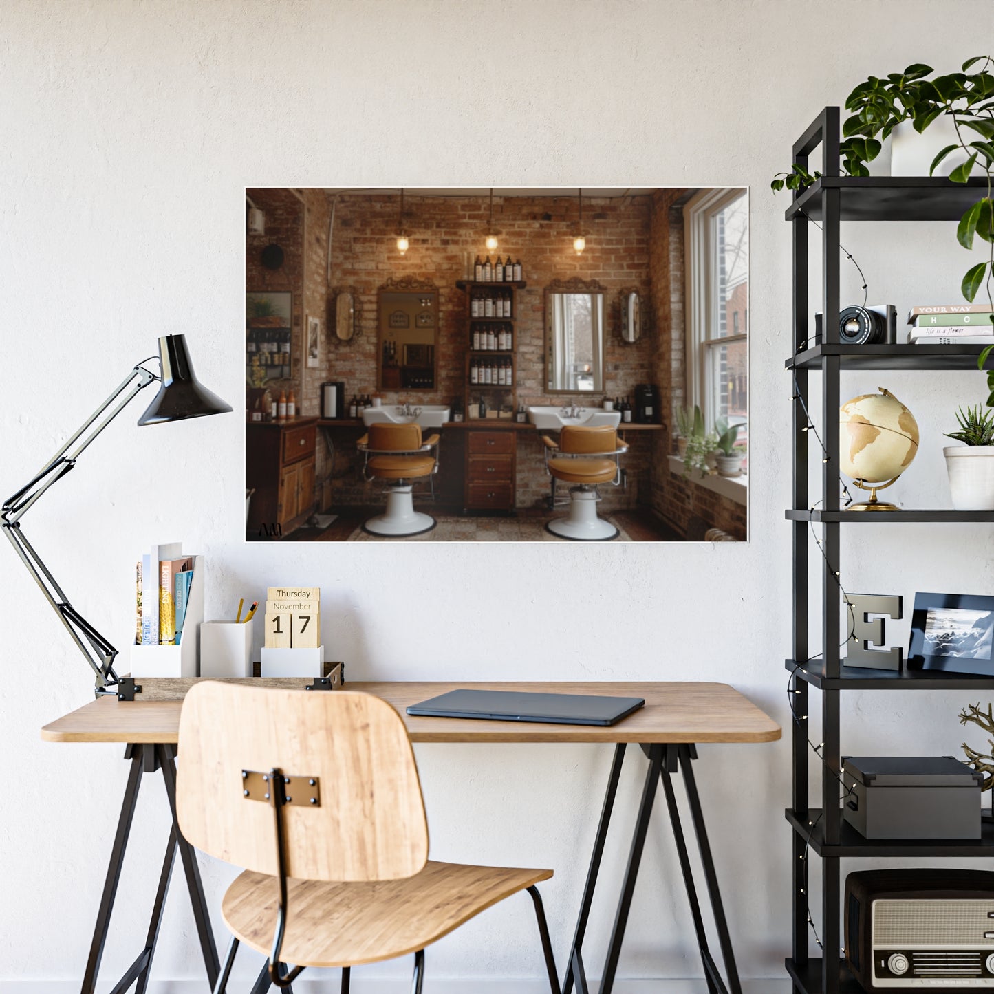 Black Hair Salon Interiors: Poster Prints Celebrating Style