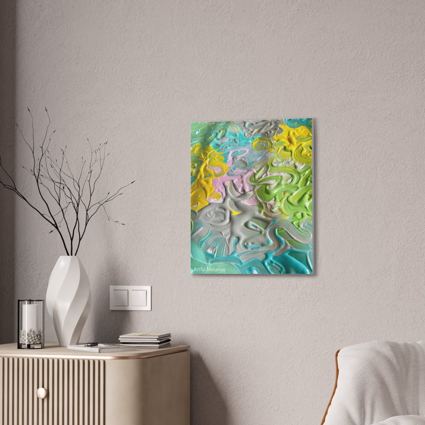 Acrylic Abstract Canvas Print - Richly Textured Artistry