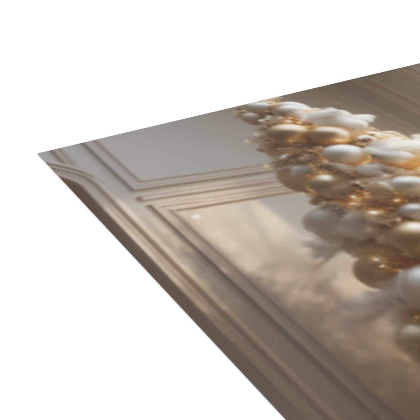 Elegance in Gold & White Christmas Notecards (1, 10, 30, and 50pcs)