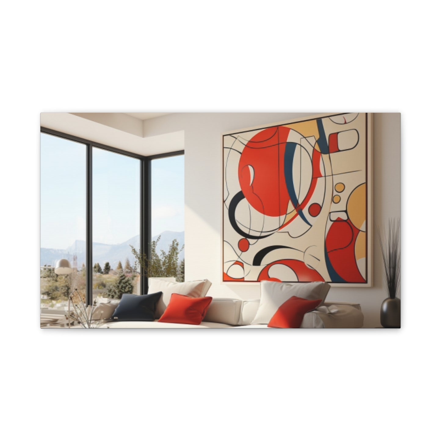 Crimson Elegance: A Symphony of Sophistication Canvas Print