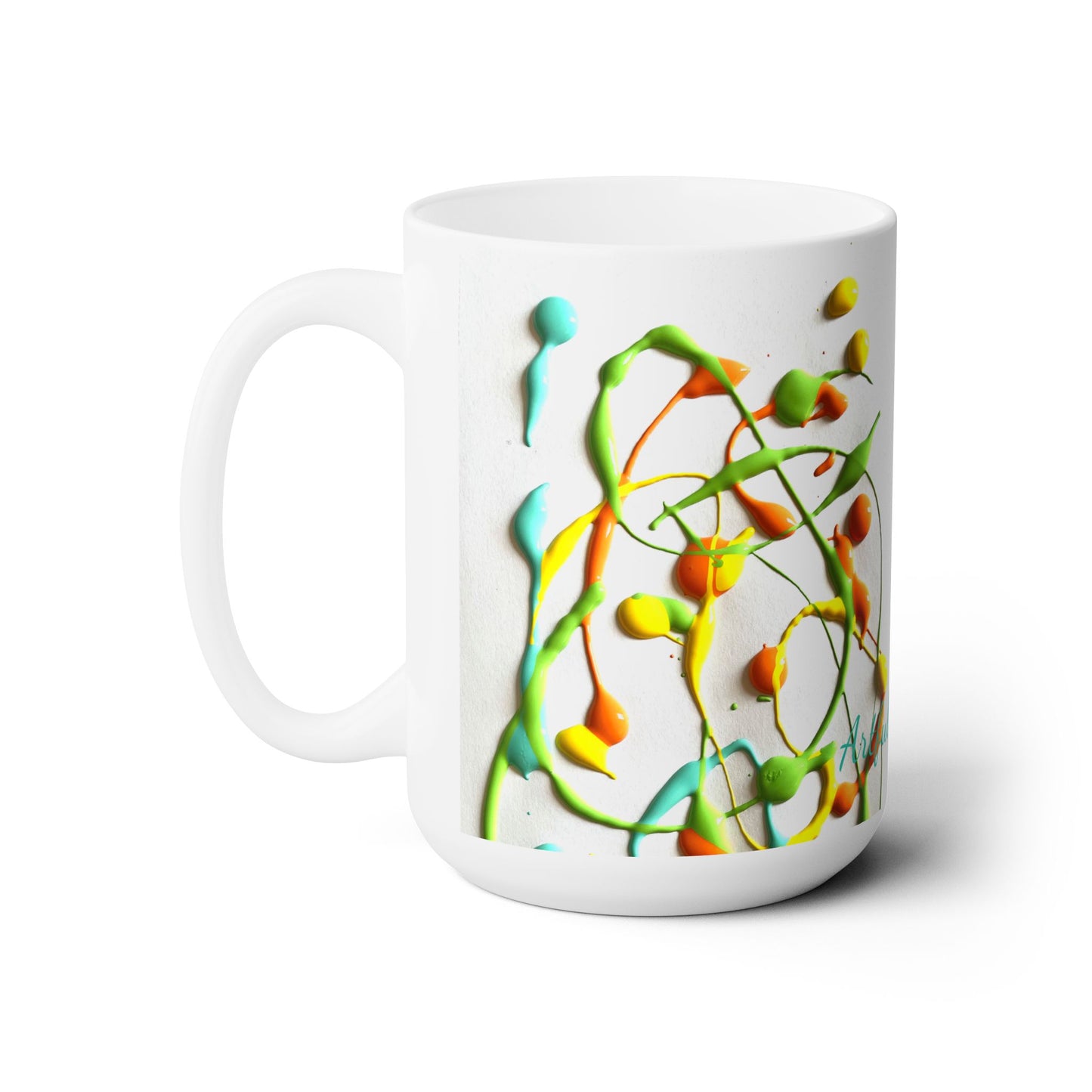 Artsy Abstract Ceramic Mug 15oz