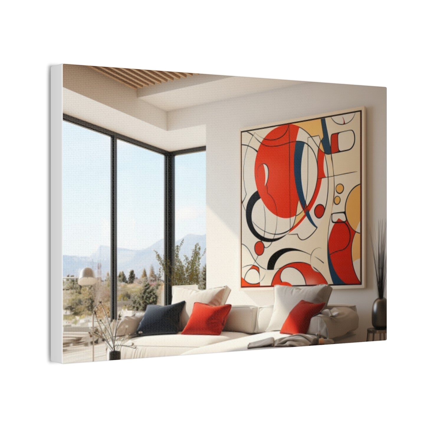 Crimson Elegance: A Symphony of Sophistication Canvas Print
