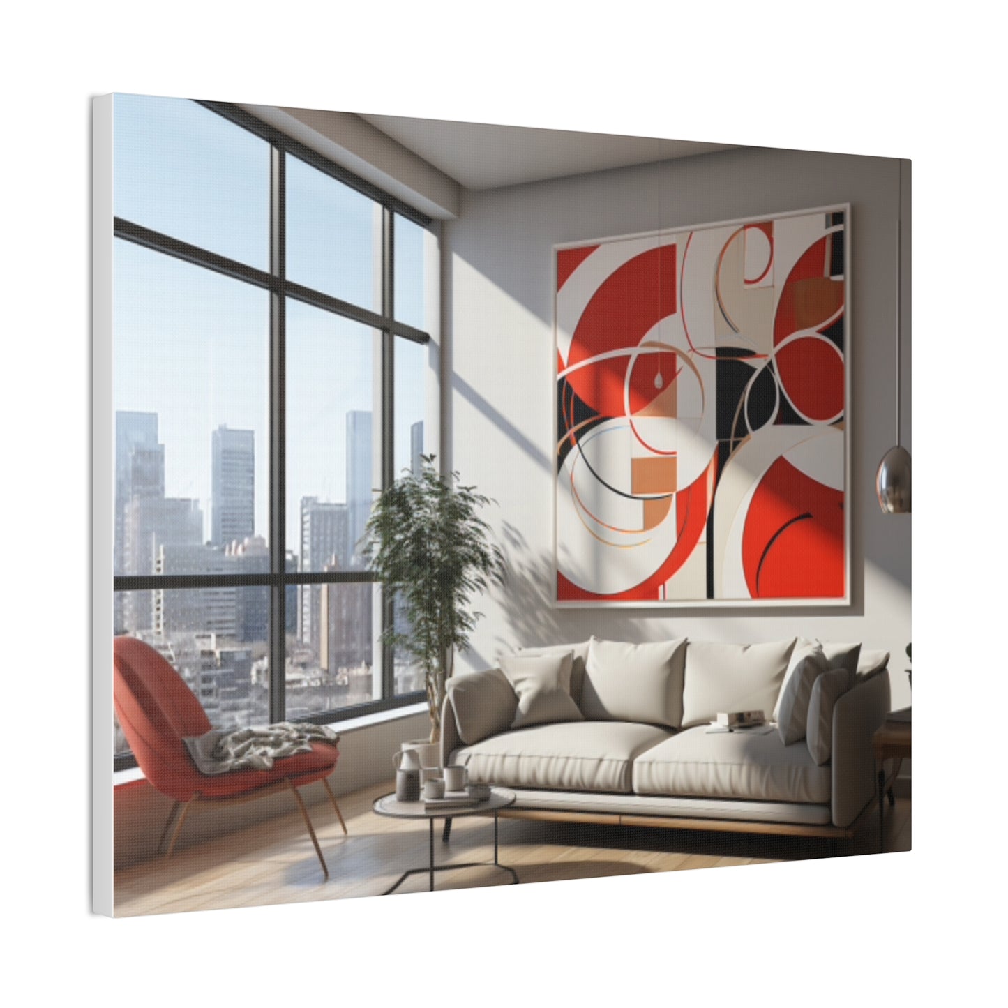 Crimson Elegance: A Symphony of Sophistication Canvas Print