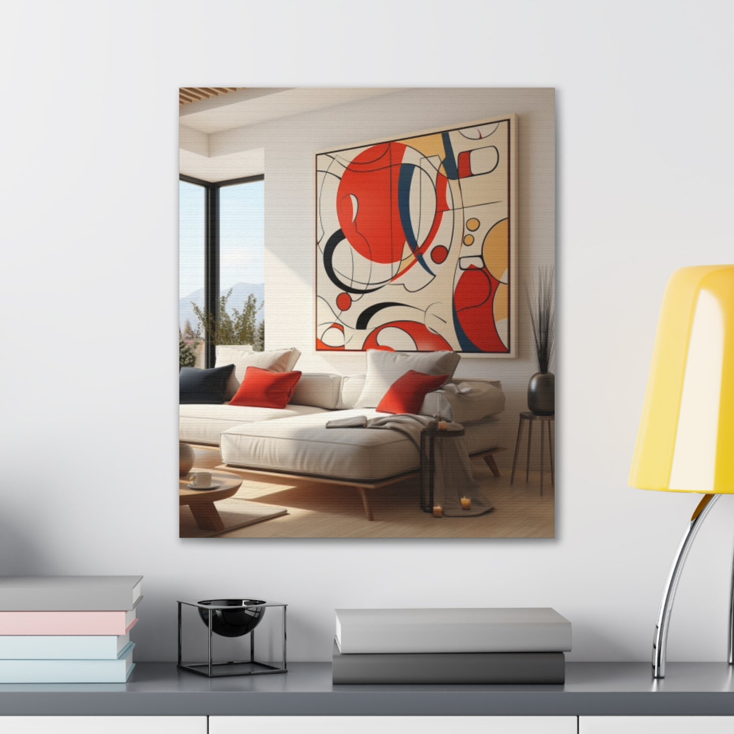 Crimson Elegance: A Symphony of Sophistication Canvas Print
