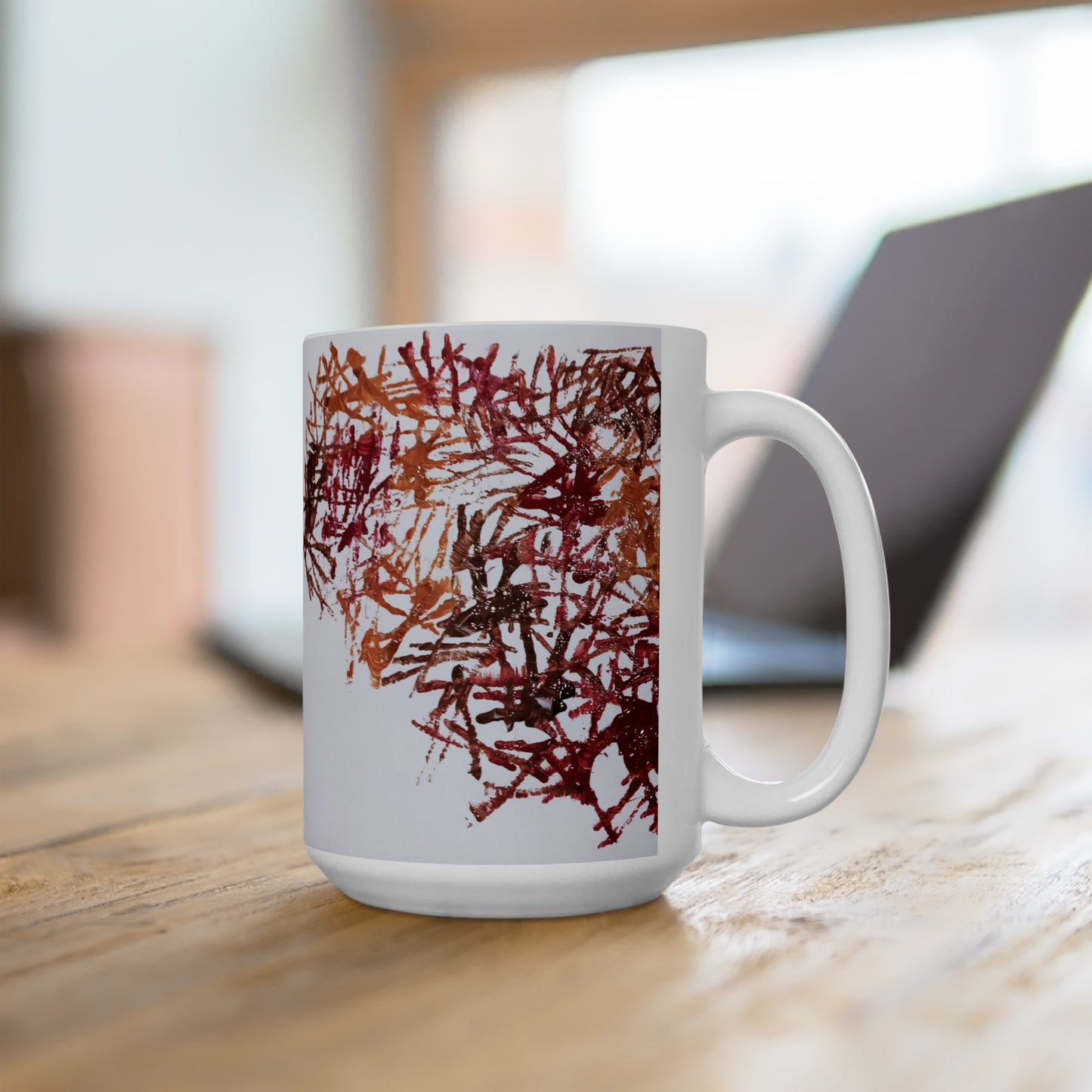 Artsy Abstract Ceramic Mug 15oz