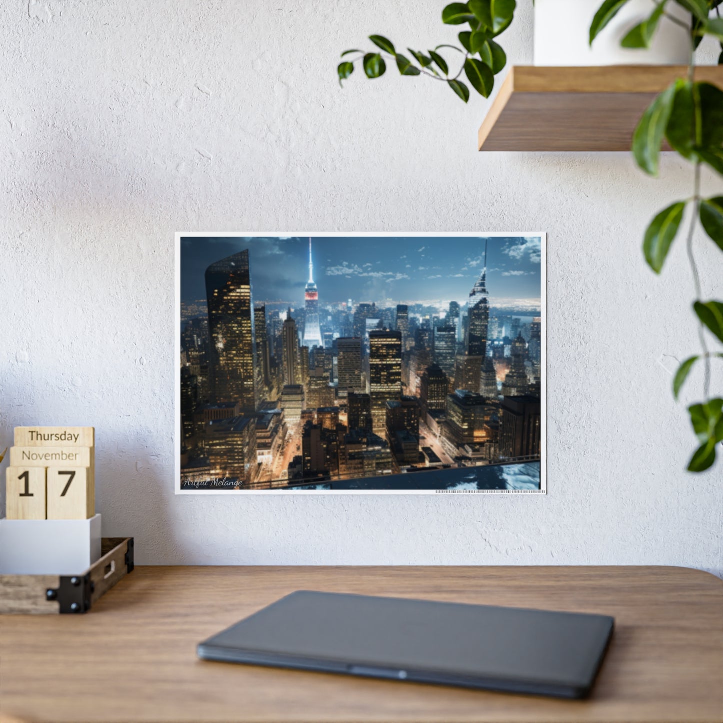 Skyline Vista: Hyper-Realistic 3D Cityscape Posters