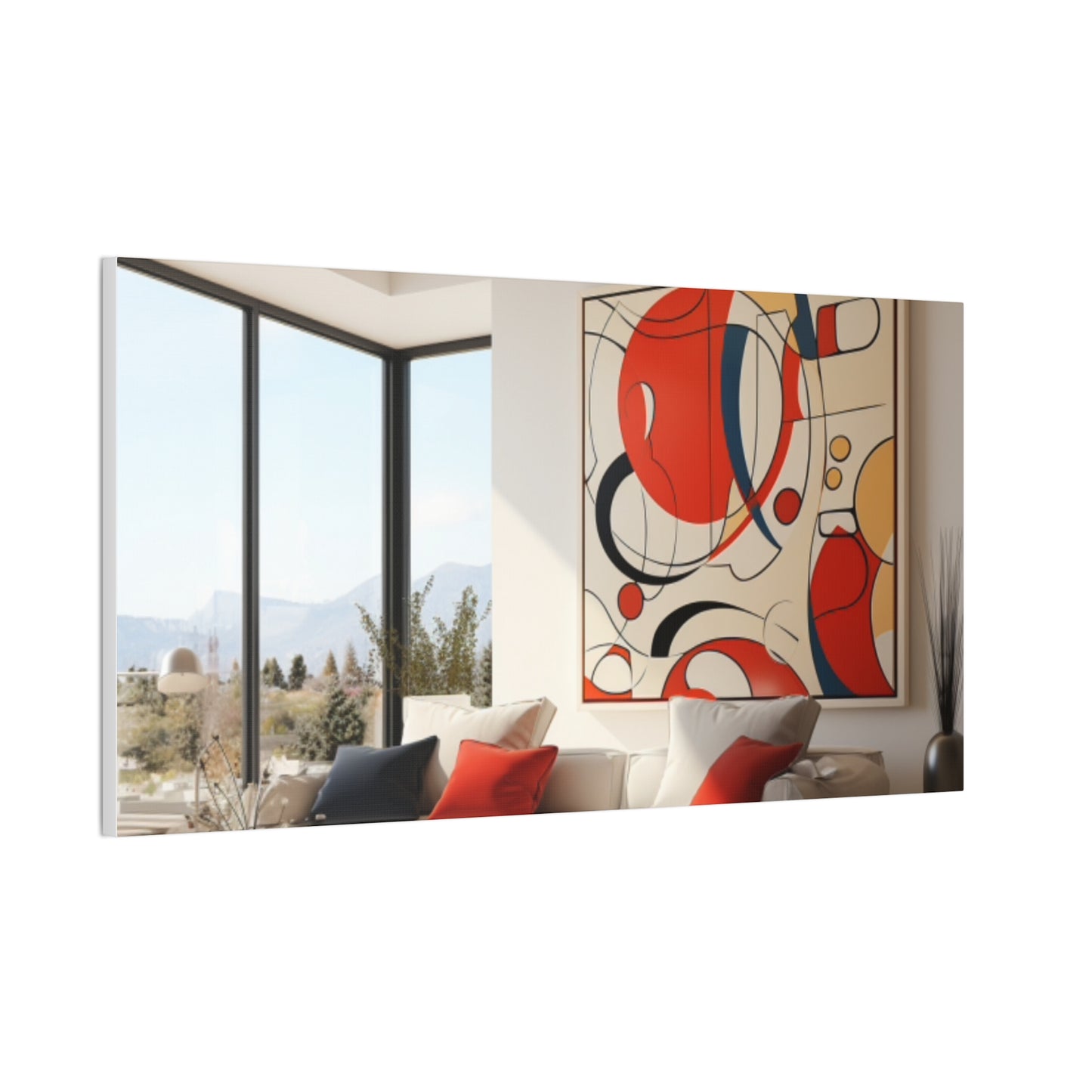 Crimson Elegance: A Symphony of Sophistication Canvas Print