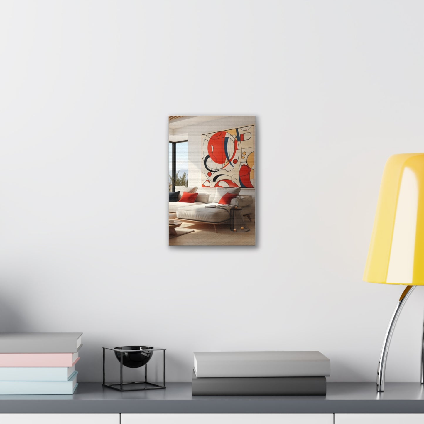 Crimson Elegance: A Symphony of Sophistication Canvas Print