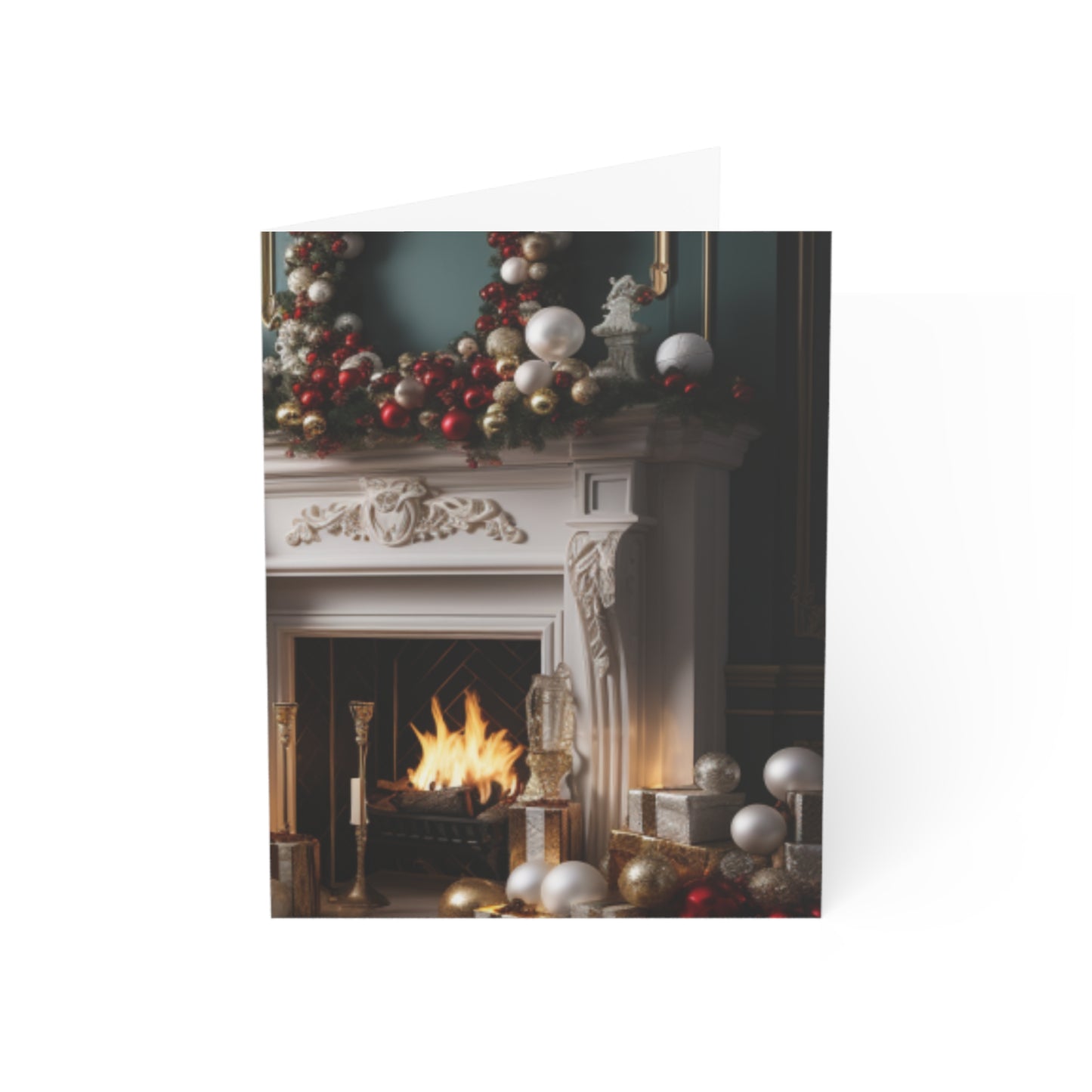 Regal Radiance: Opulent Christmas Greeting Cards