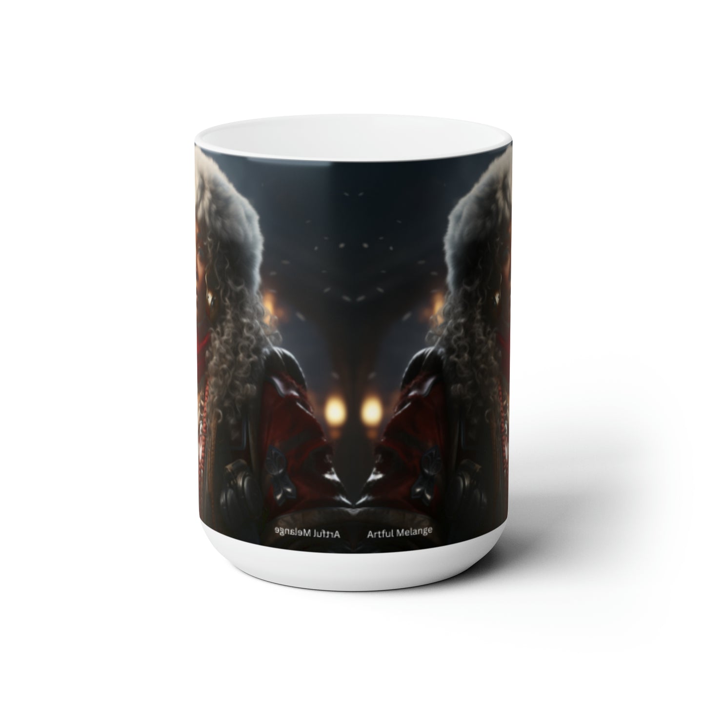 Queen Claus White Ceramic Holiday Mug 15oz