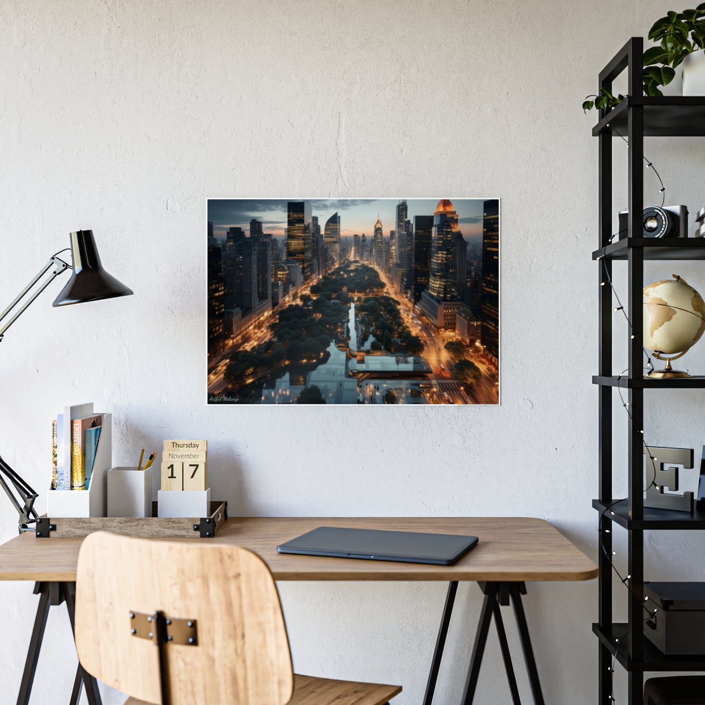 Skyline Vista: Hyper-Realistic 3D Cityscape Posters