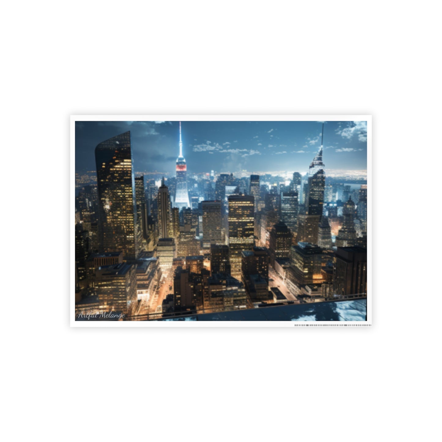 Skyline Vista: Hyper-Realistic 3D Cityscape Posters