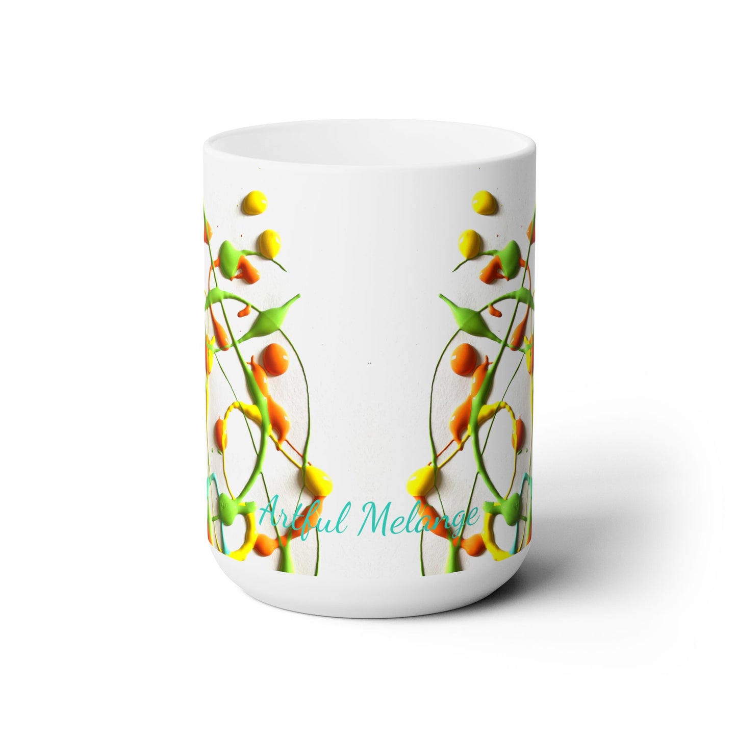 Artsy Abstract Ceramic Mug 15oz