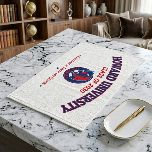 Howard University Bison Pride Rally Towel – HBCU Spirit Game Day Essential/Class of 2030 11" x 18"