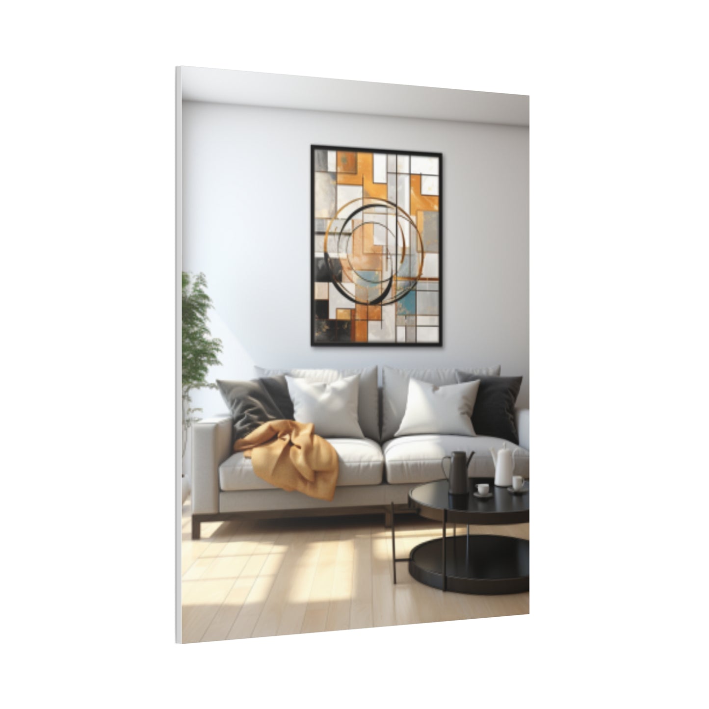 Gold and Black Elegance: A Symphony of Sophistication Canvas Print