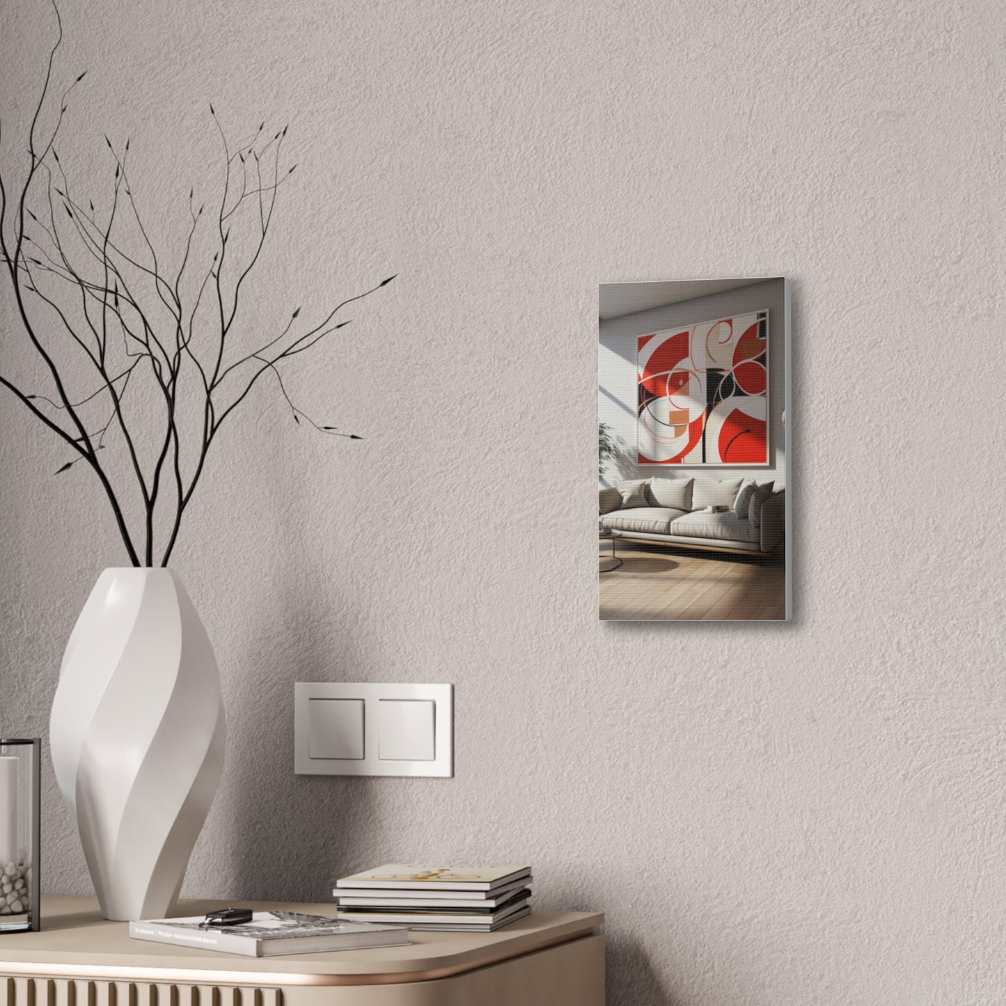 Crimson Elegance: A Symphony of Sophistication Canvas Print