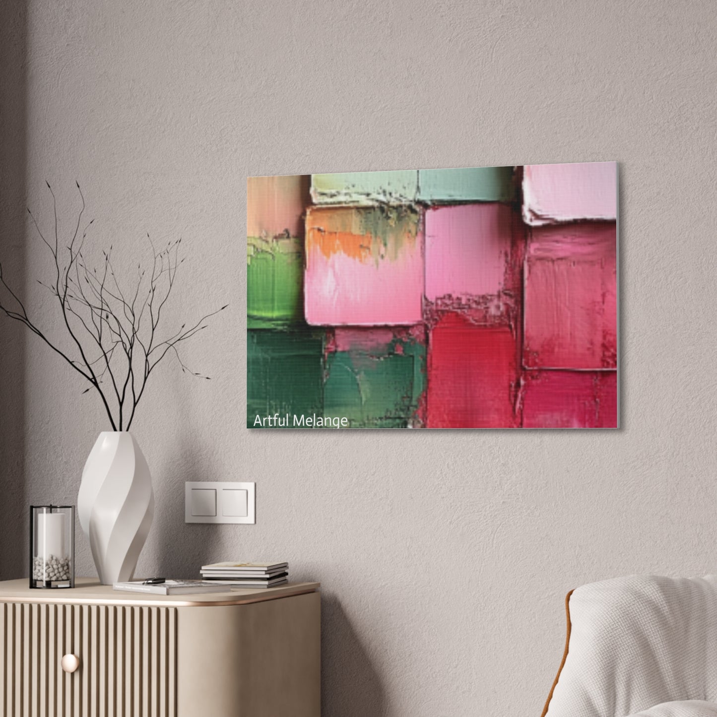 Acrylic Abstract Canvas Print - Richly Textured Artistry