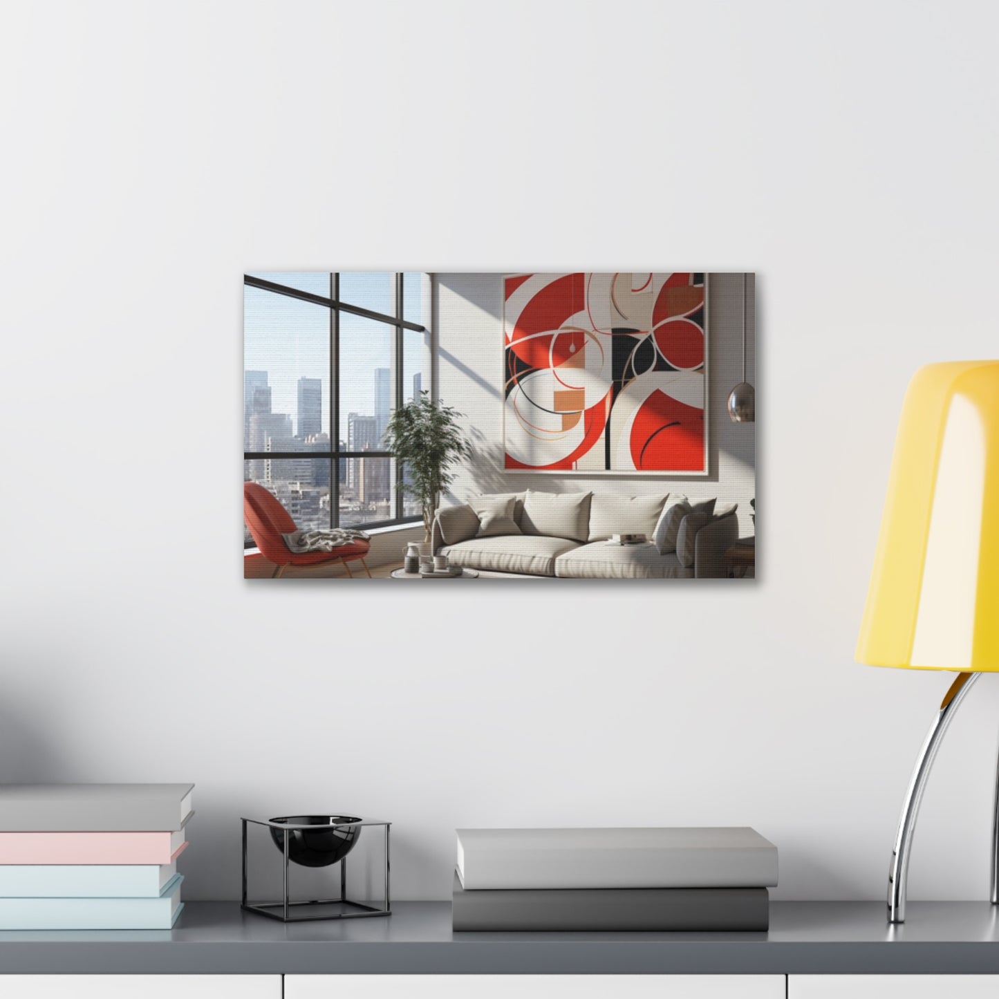 Crimson Elegance: A Symphony of Sophistication Canvas Print
