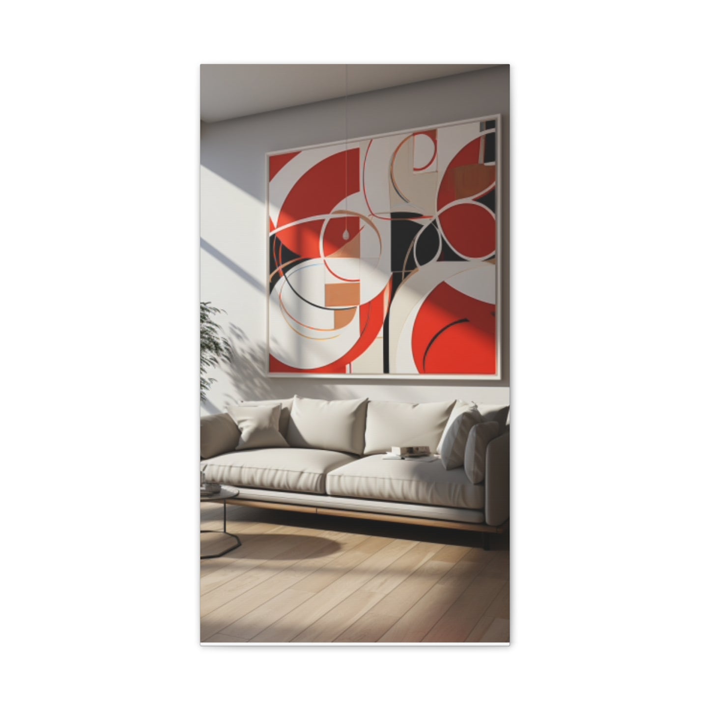 Crimson Elegance: A Symphony of Sophistication Canvas Print
