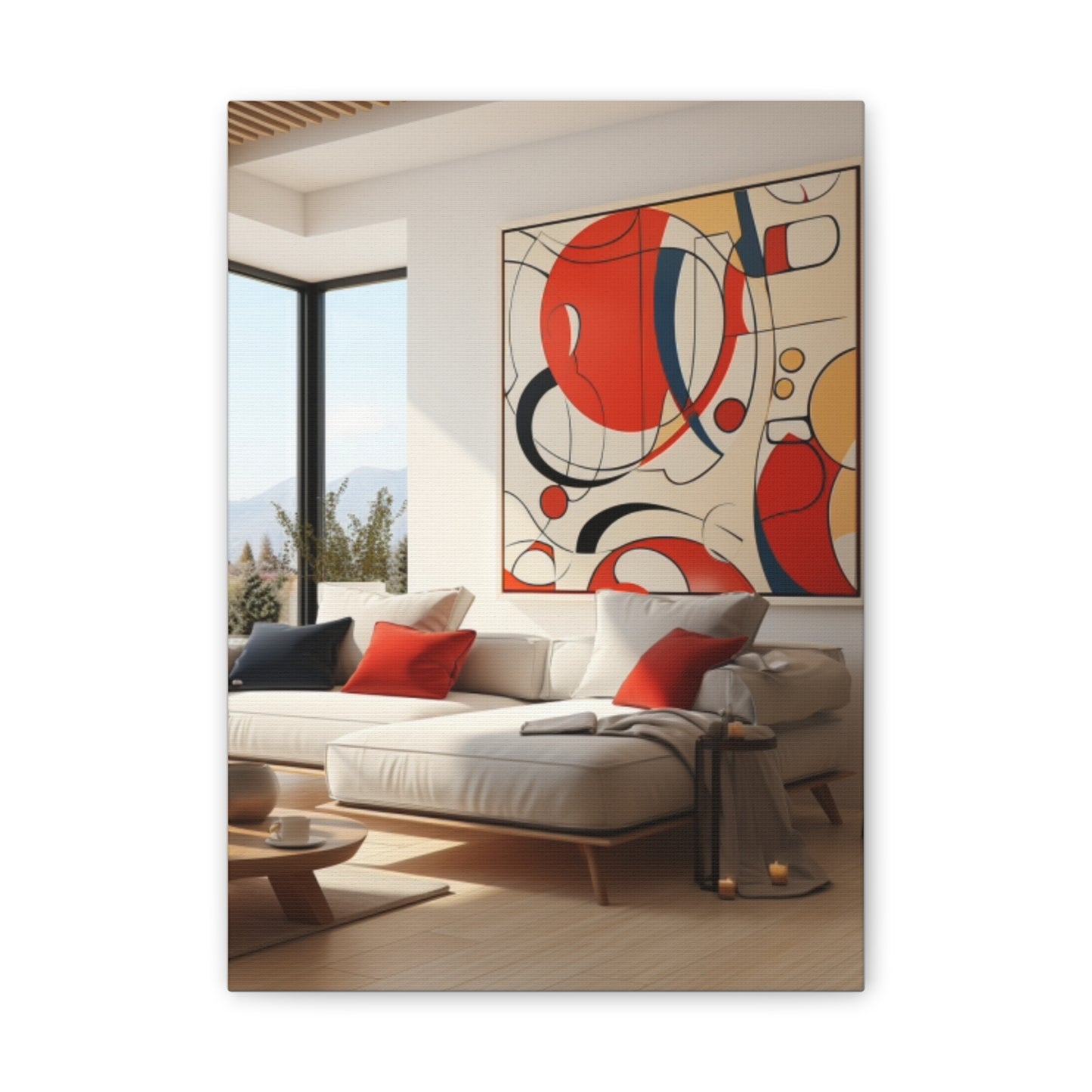 Crimson Elegance: A Symphony of Sophistication Canvas Print