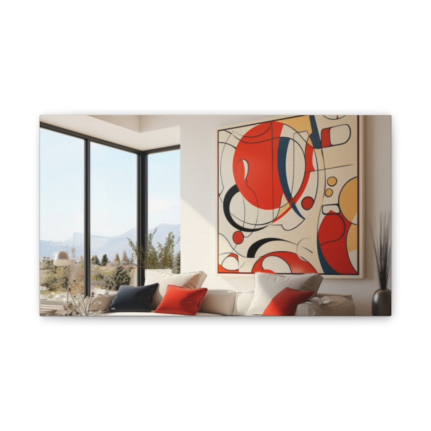 Crimson Elegance: A Symphony of Sophistication Canvas Print