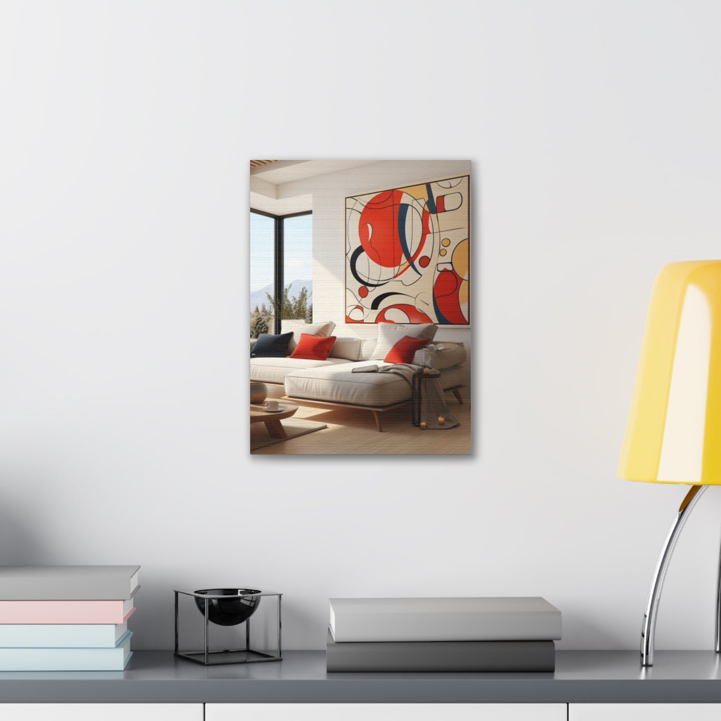 Crimson Elegance: A Symphony of Sophistication Canvas Print