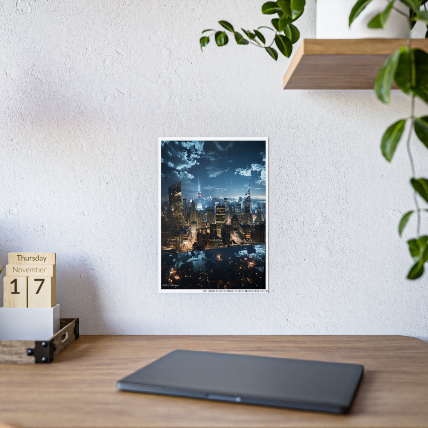 Skyline Vista: Hyper-Realistic 3D Cityscape Posters