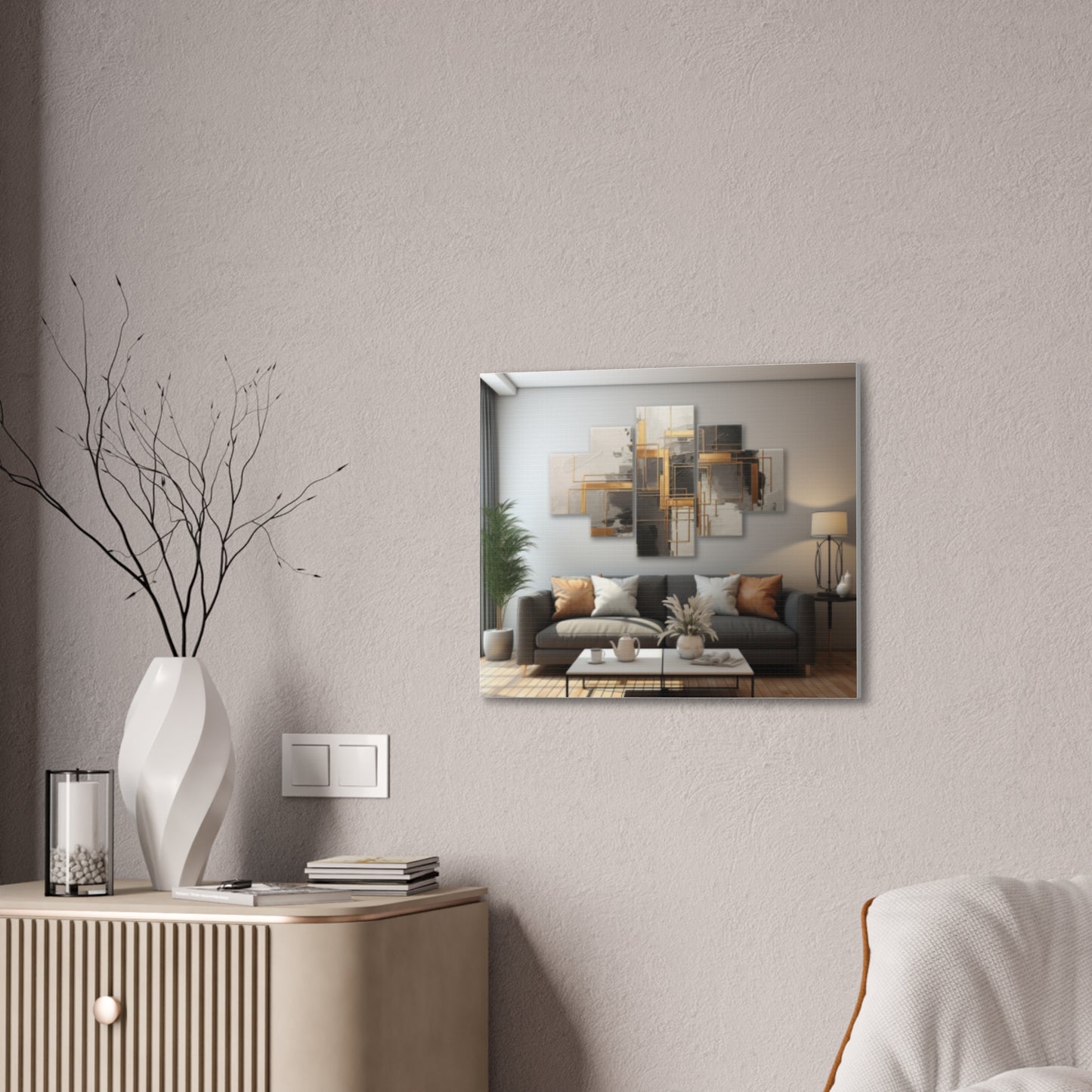 Gold and Black Elegance: A Symphony of Sophistication Canvas Print