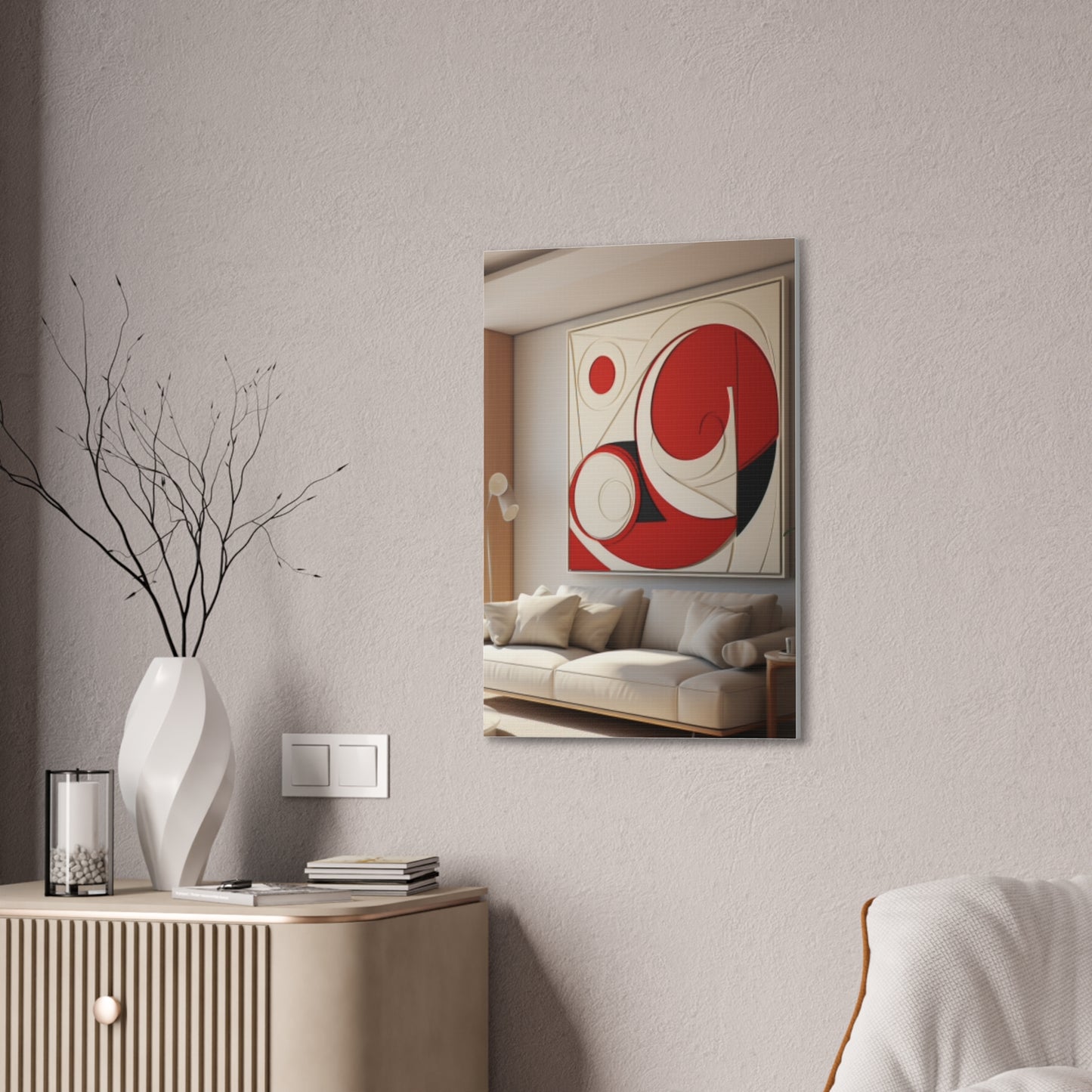 Crimson Elegance: A Symphony of Sophistication Canvas Print