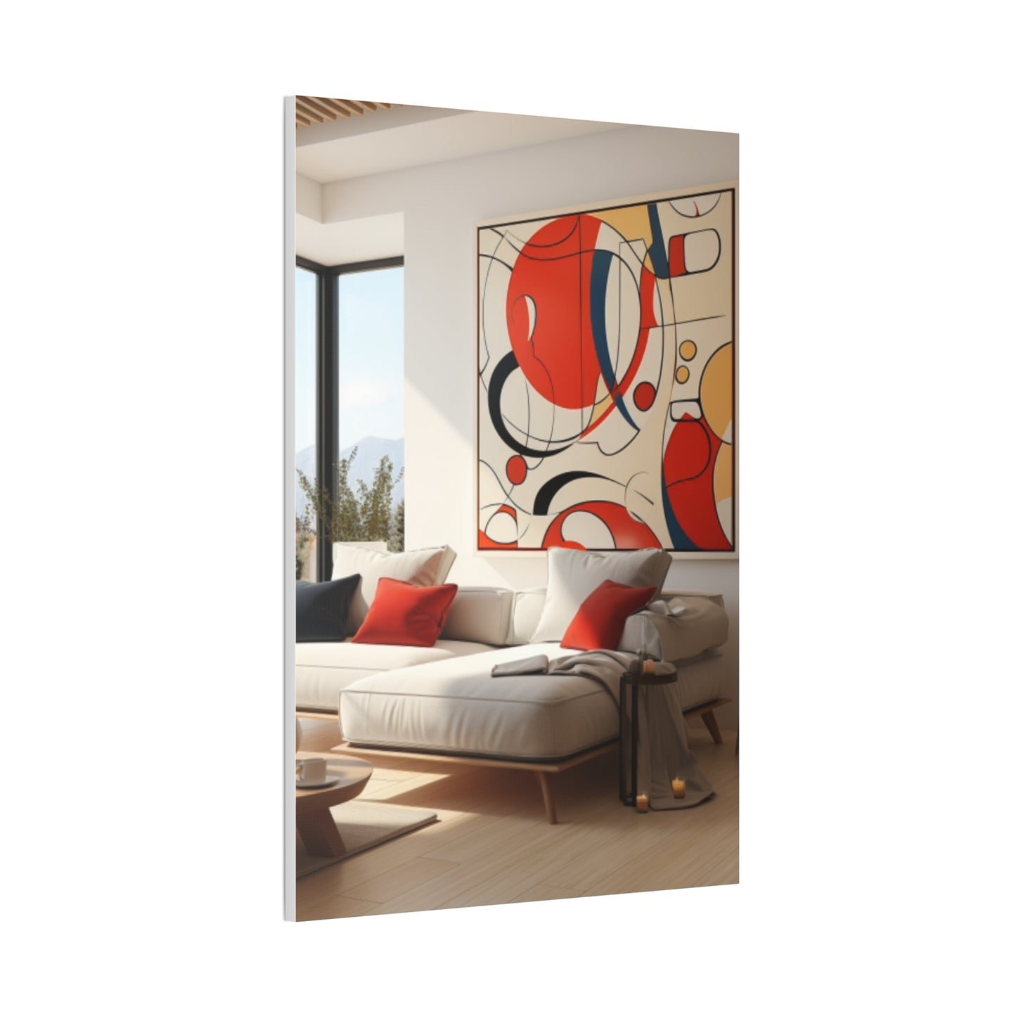 Crimson Elegance: A Symphony of Sophistication Canvas Print