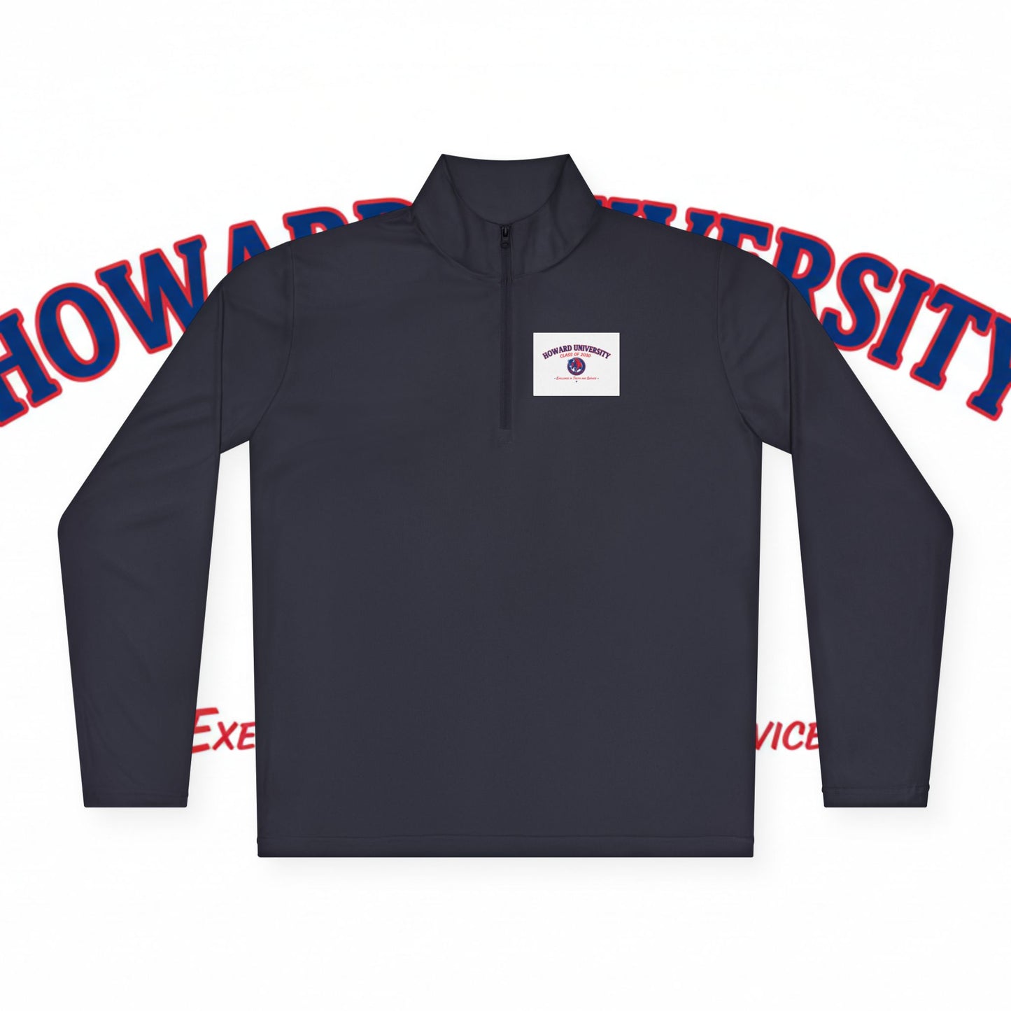 Howard University Legacy Unisex 1/4 Zip Pullover – Classic Solid Color HBCU Pride Collection/ Truth and Service