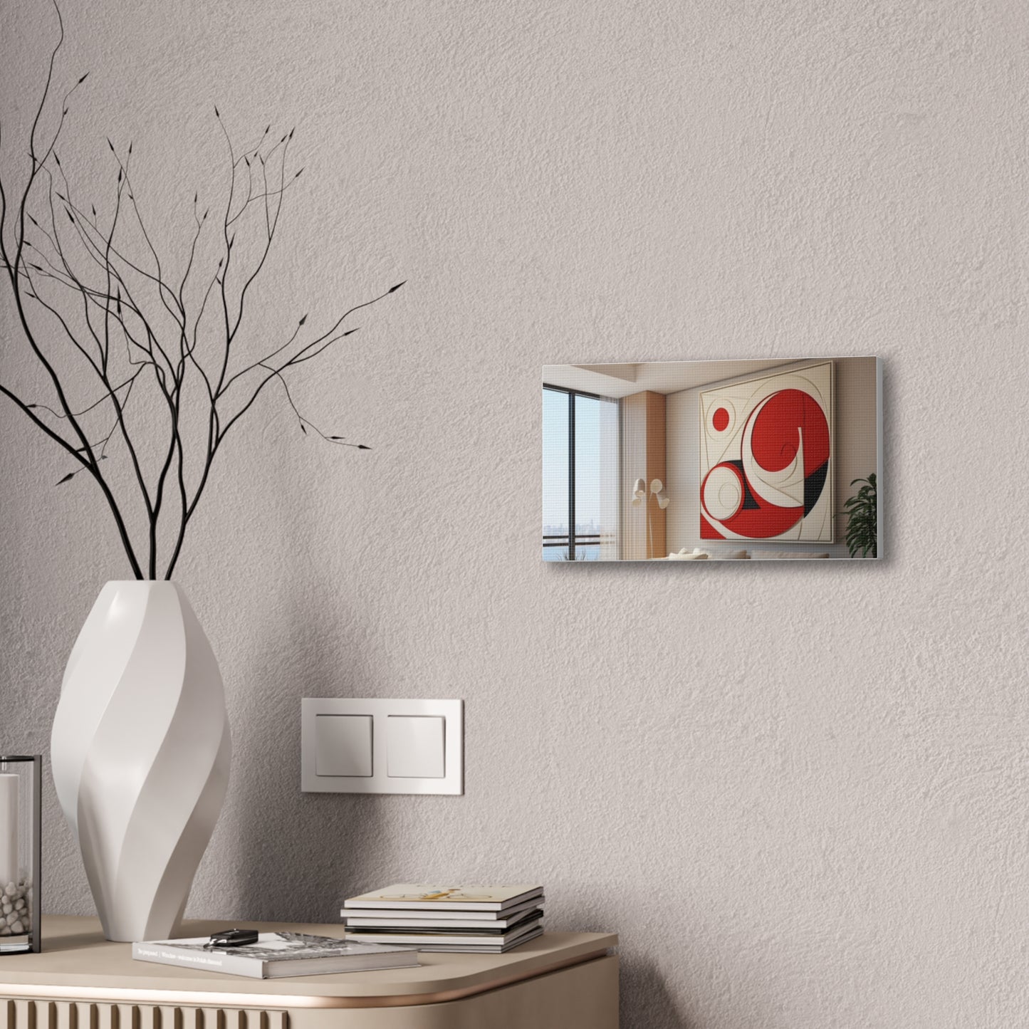 Crimson Elegance: A Symphony of Sophistication Canvas Print