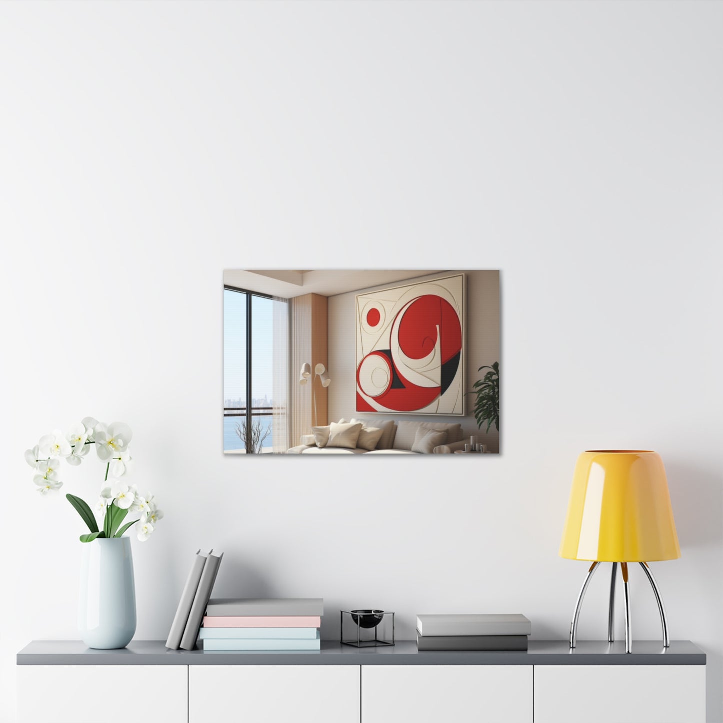 Crimson Elegance: A Symphony of Sophistication Canvas Print