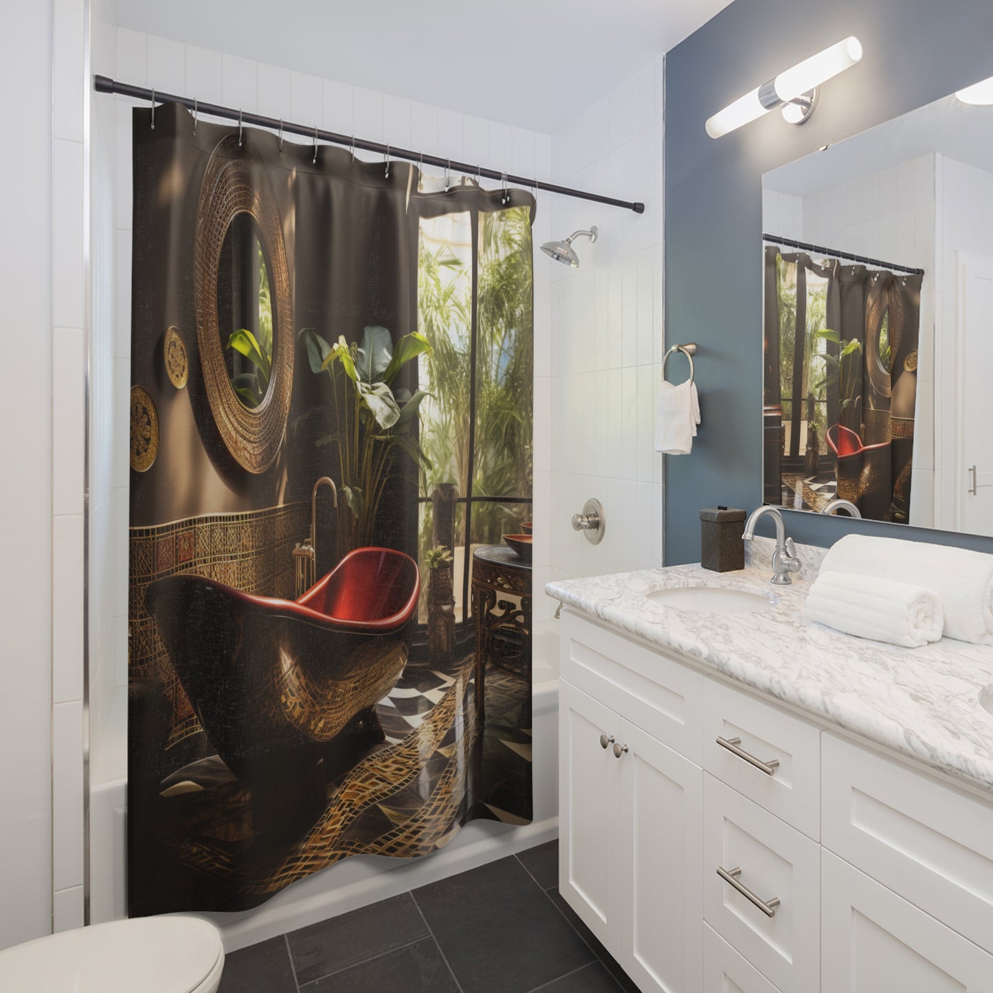 HeritageTapestry Afro Centric Shower Curtain