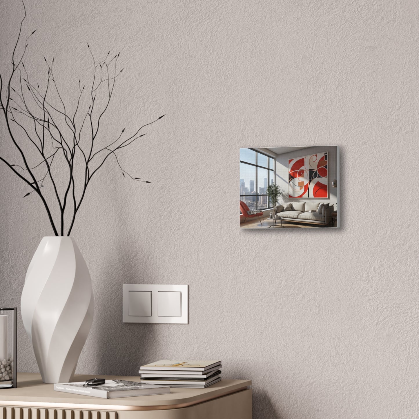 Crimson Elegance: A Symphony of Sophistication Canvas Print