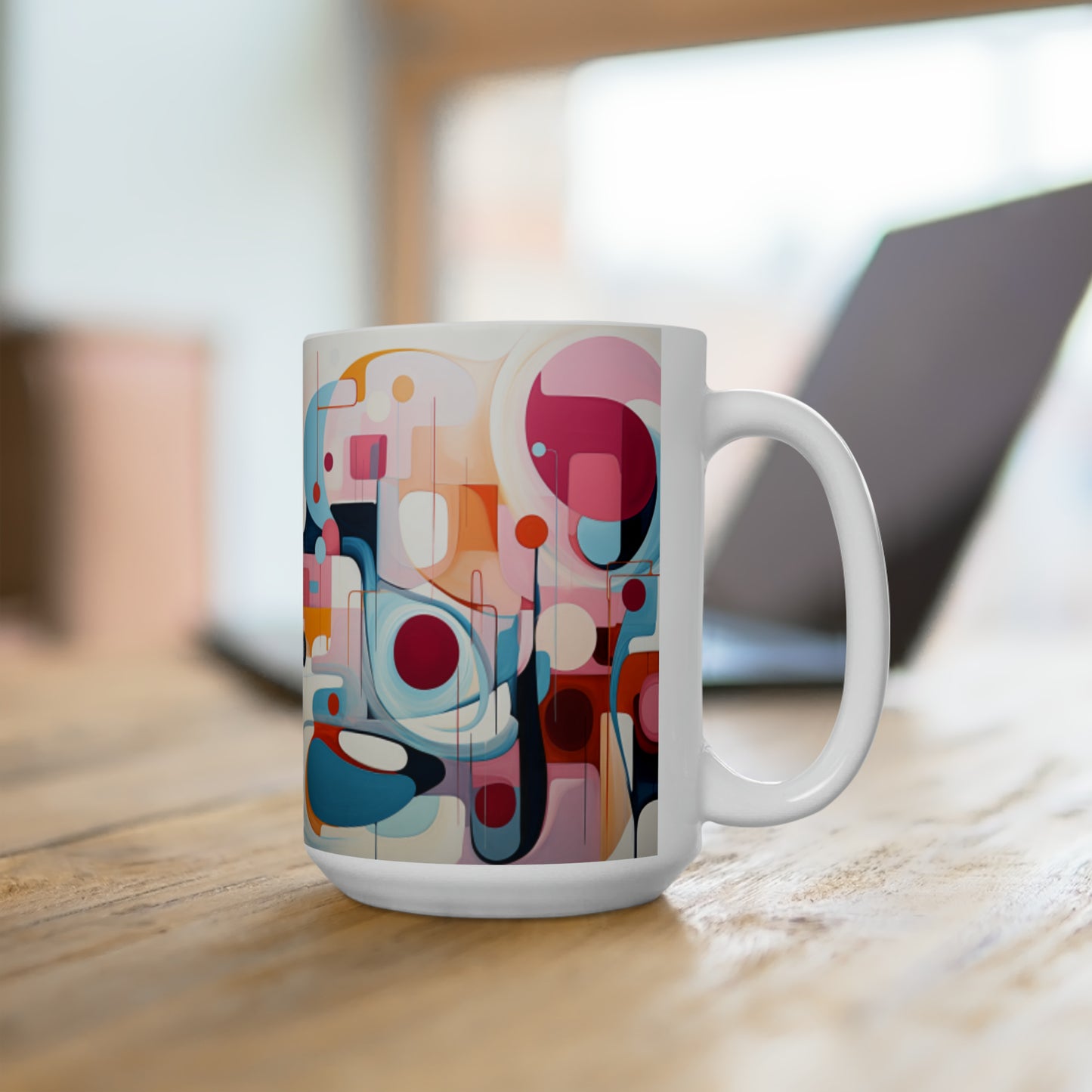 Artsy Abstract Ceramic Mug 15oz