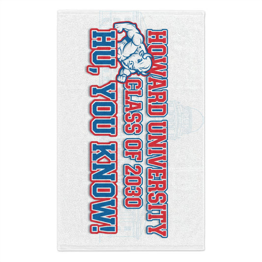 Howard University Bison Pride Rally Towel – HBCU Spirit Game Day Essential/Class of 2030 11" x 18"