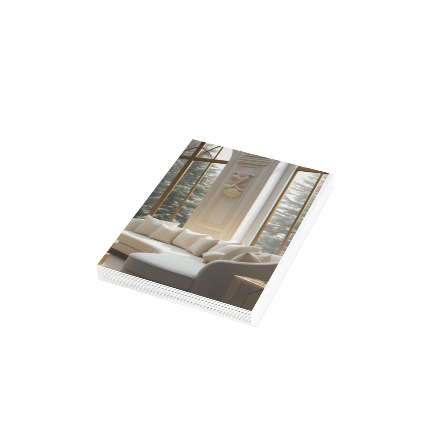 Elegance in Gold & White Christmas Notecards (1, 10, 30, and 50pcs)