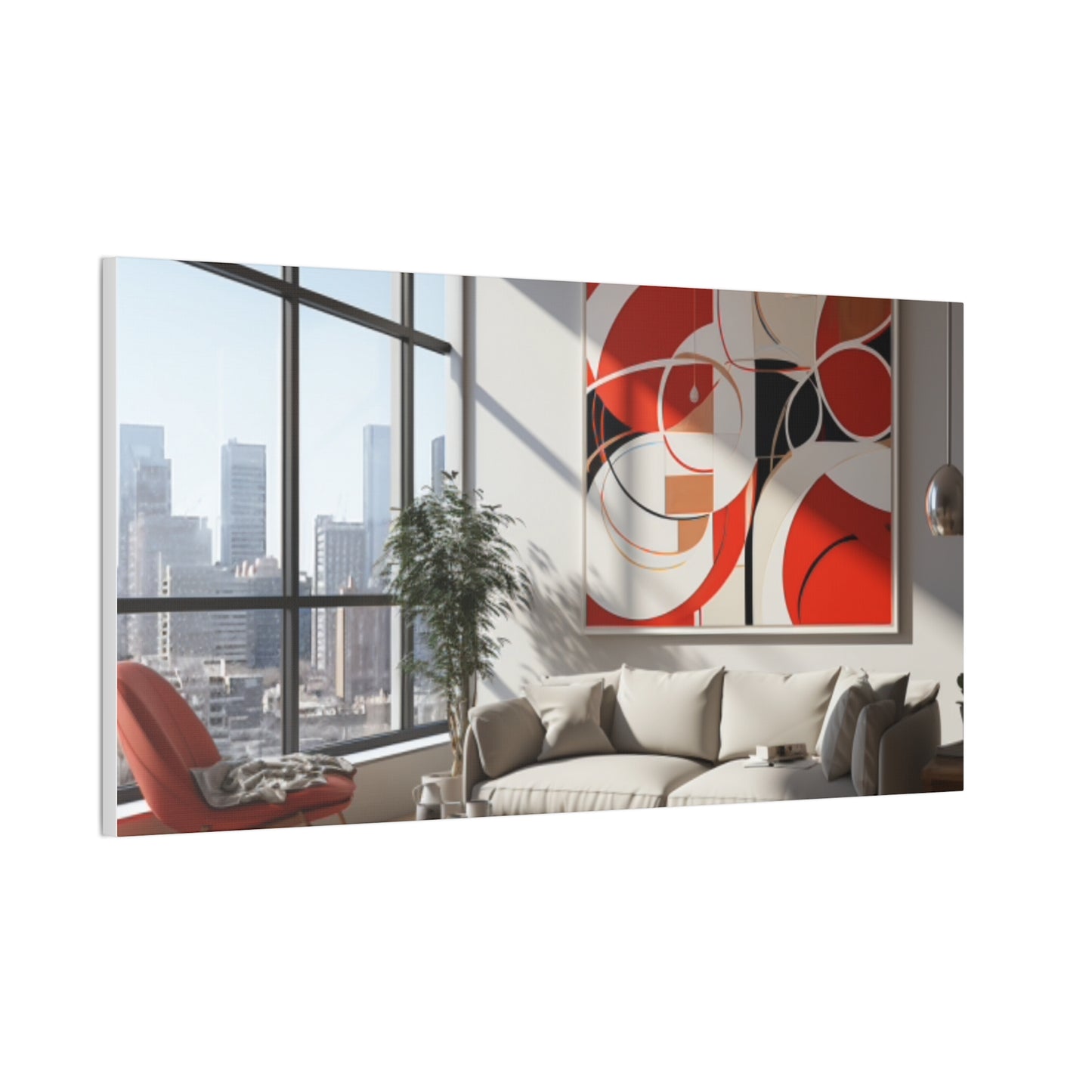 Crimson Elegance: A Symphony of Sophistication Canvas Print
