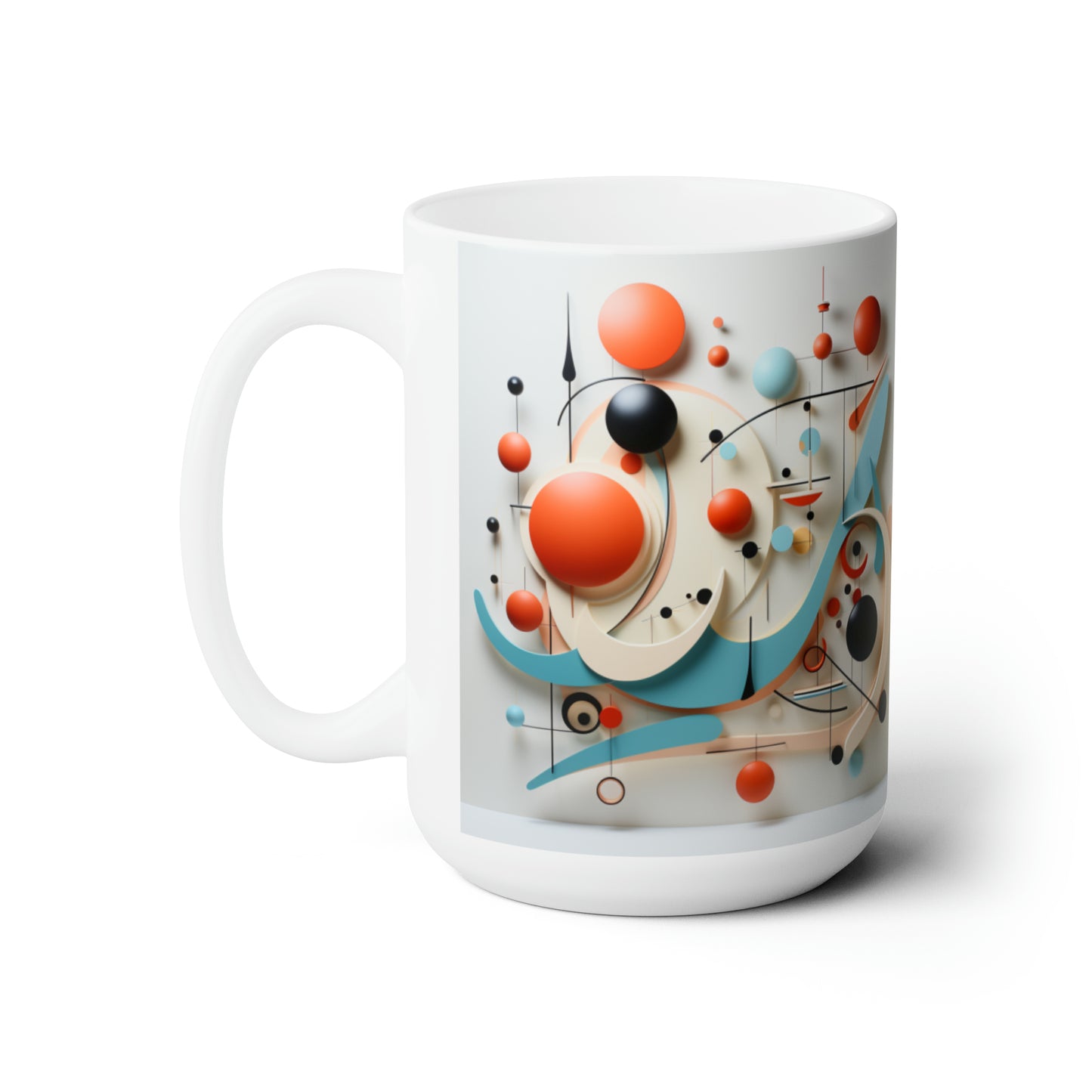Artsy Abstract Ceramic Mug 15oz