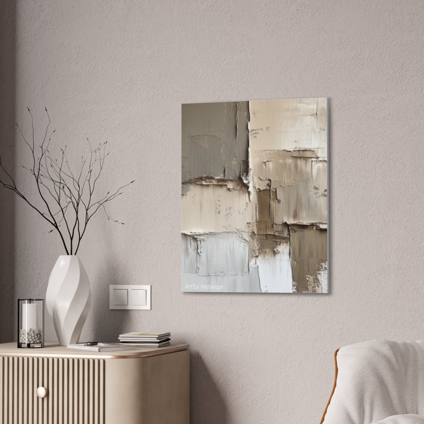Acrylic Abstract Canvas Print - Richly Textured Artistry