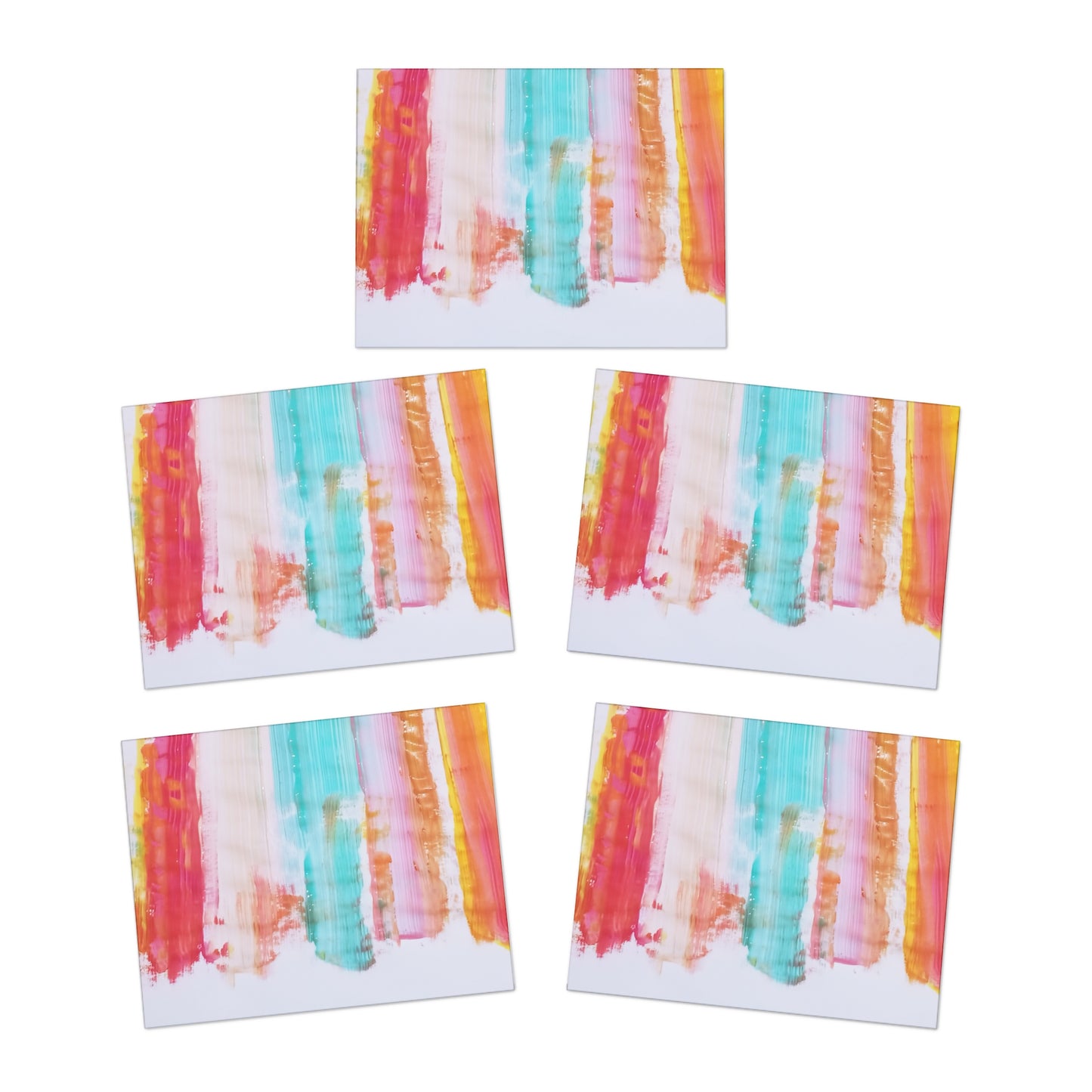 Elegance in Ink: Abstract Art Note Card Set(5-Pack)
