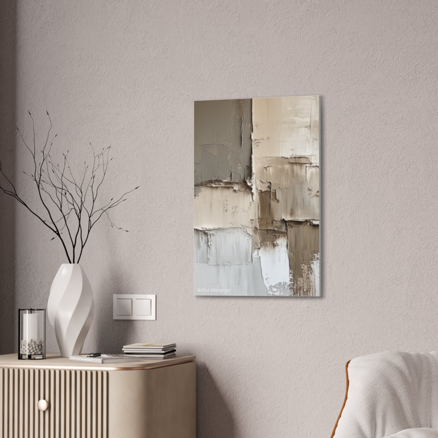 Acrylic Abstract Canvas Print - Richly Textured Artistry
