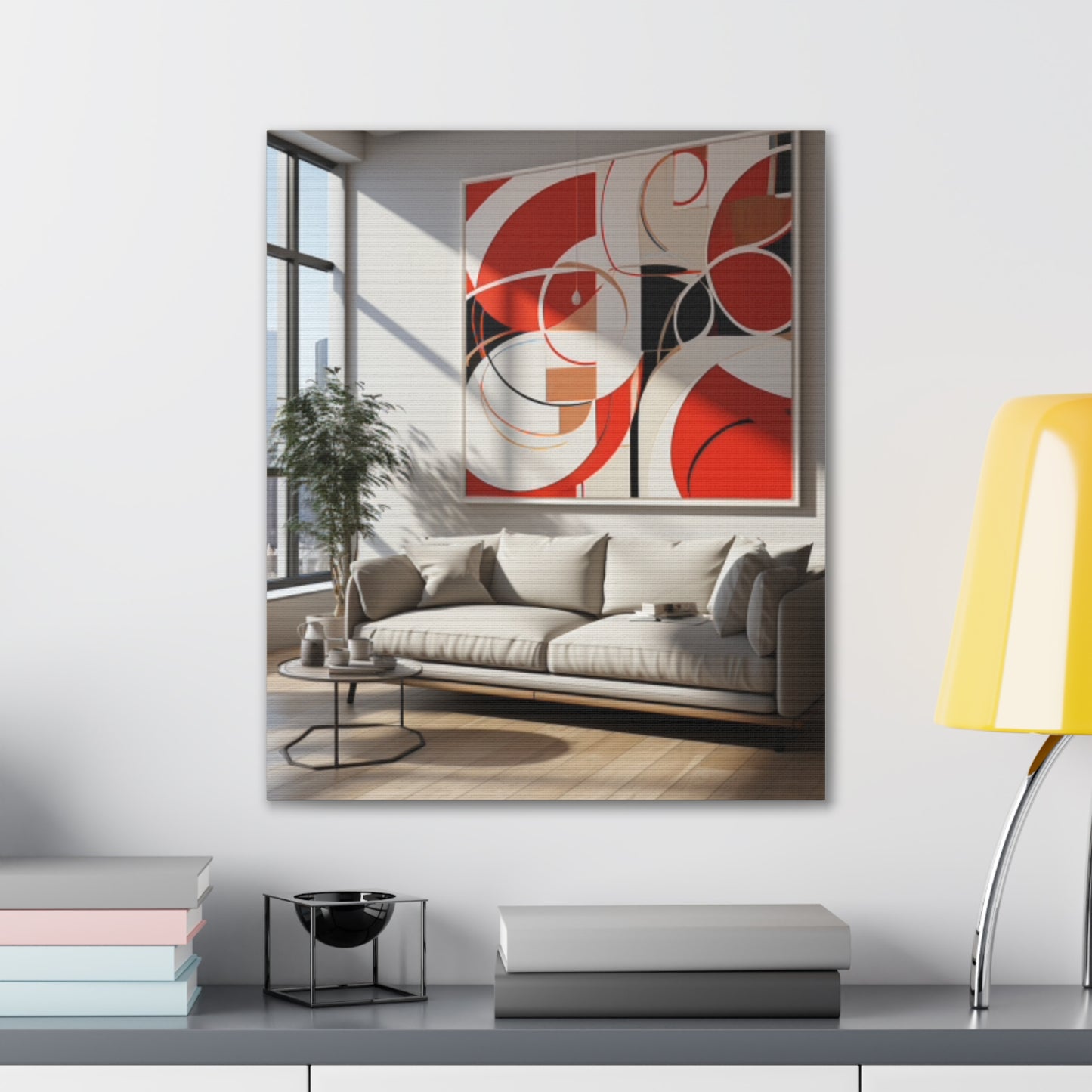 Crimson Elegance: A Symphony of Sophistication Canvas Print