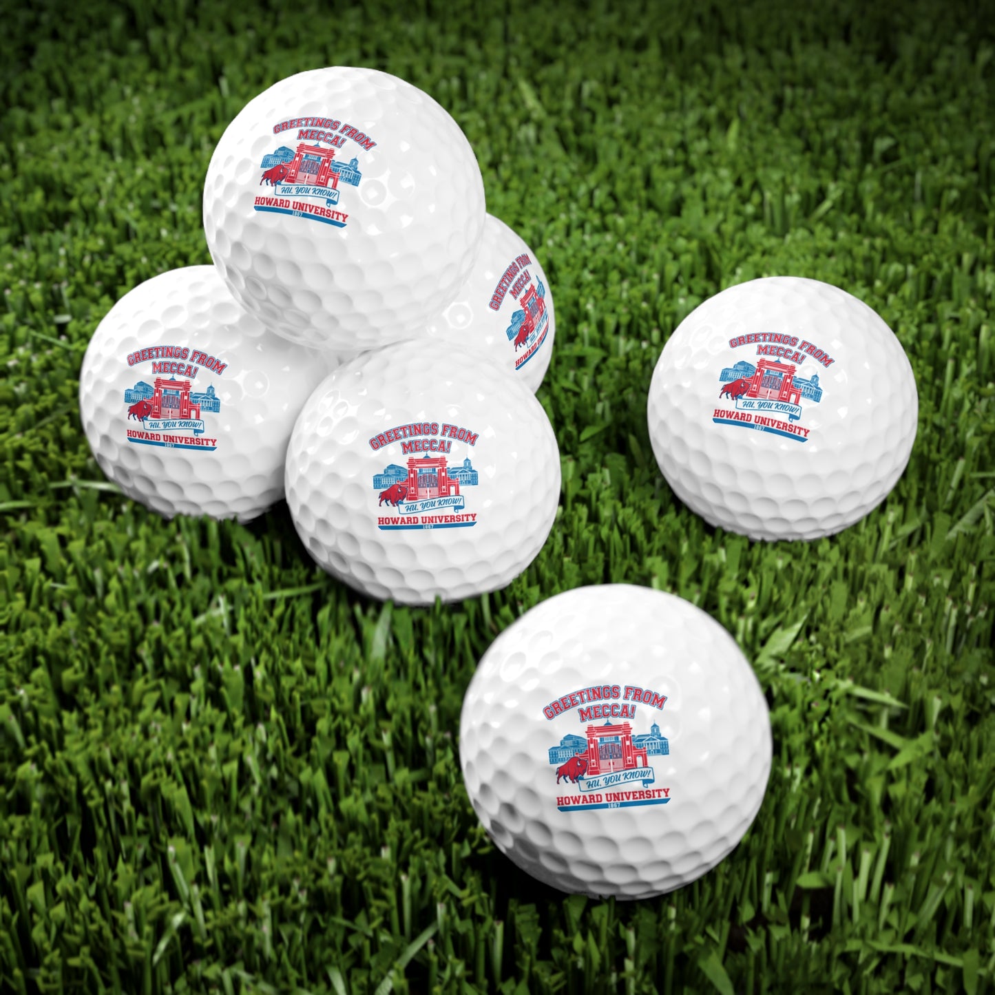 Howard University “The Yard Legacy” Golf Ball Set, 6 pcs 3