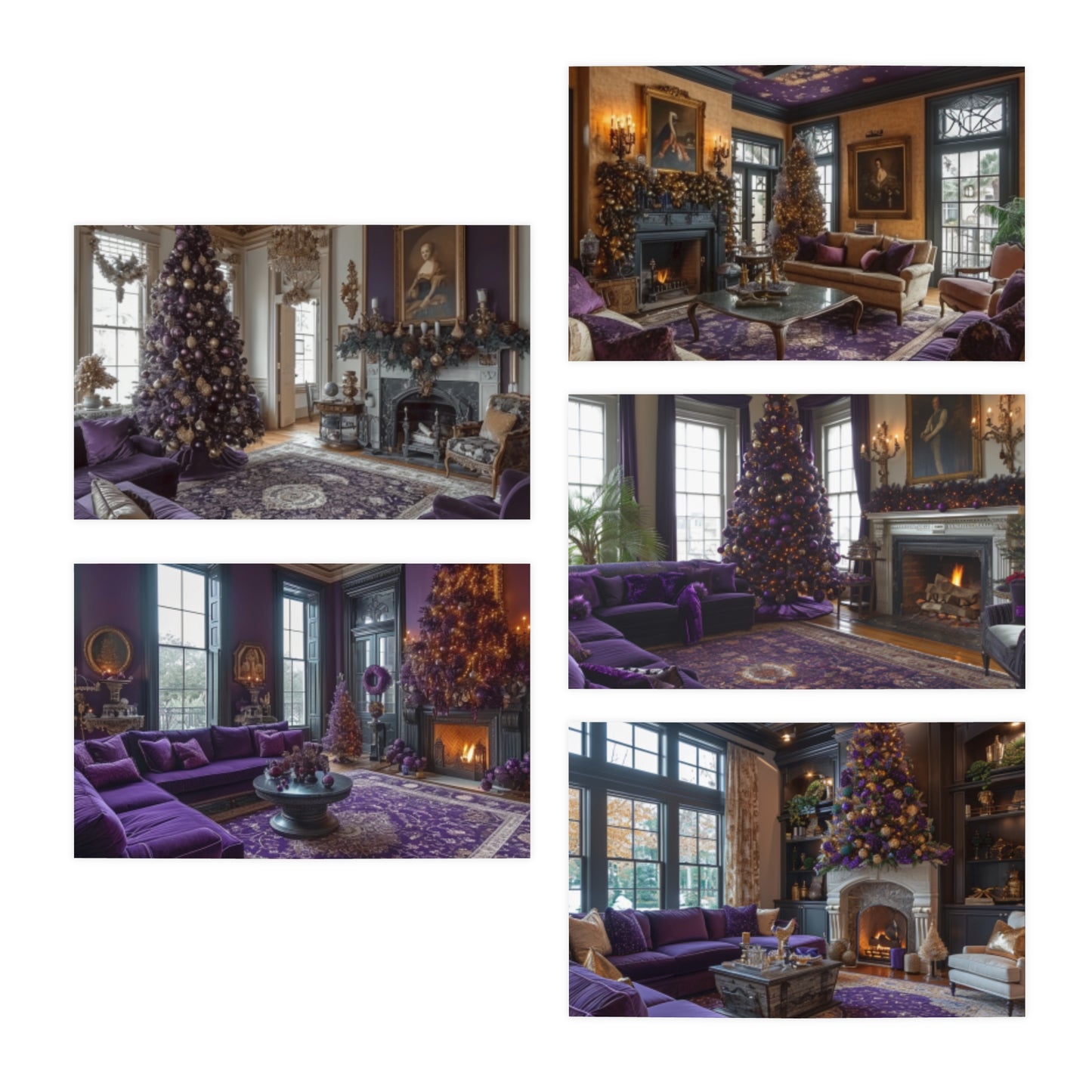 Big Easy Festivity Mardi Gras Note Card Set (5-Pack)