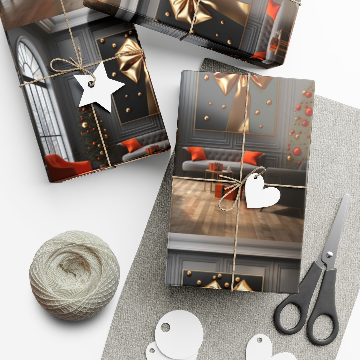 Elegant Gold Holiday Wrapping Paper Collection – Elevate Your Gifts with Sophisticated Style