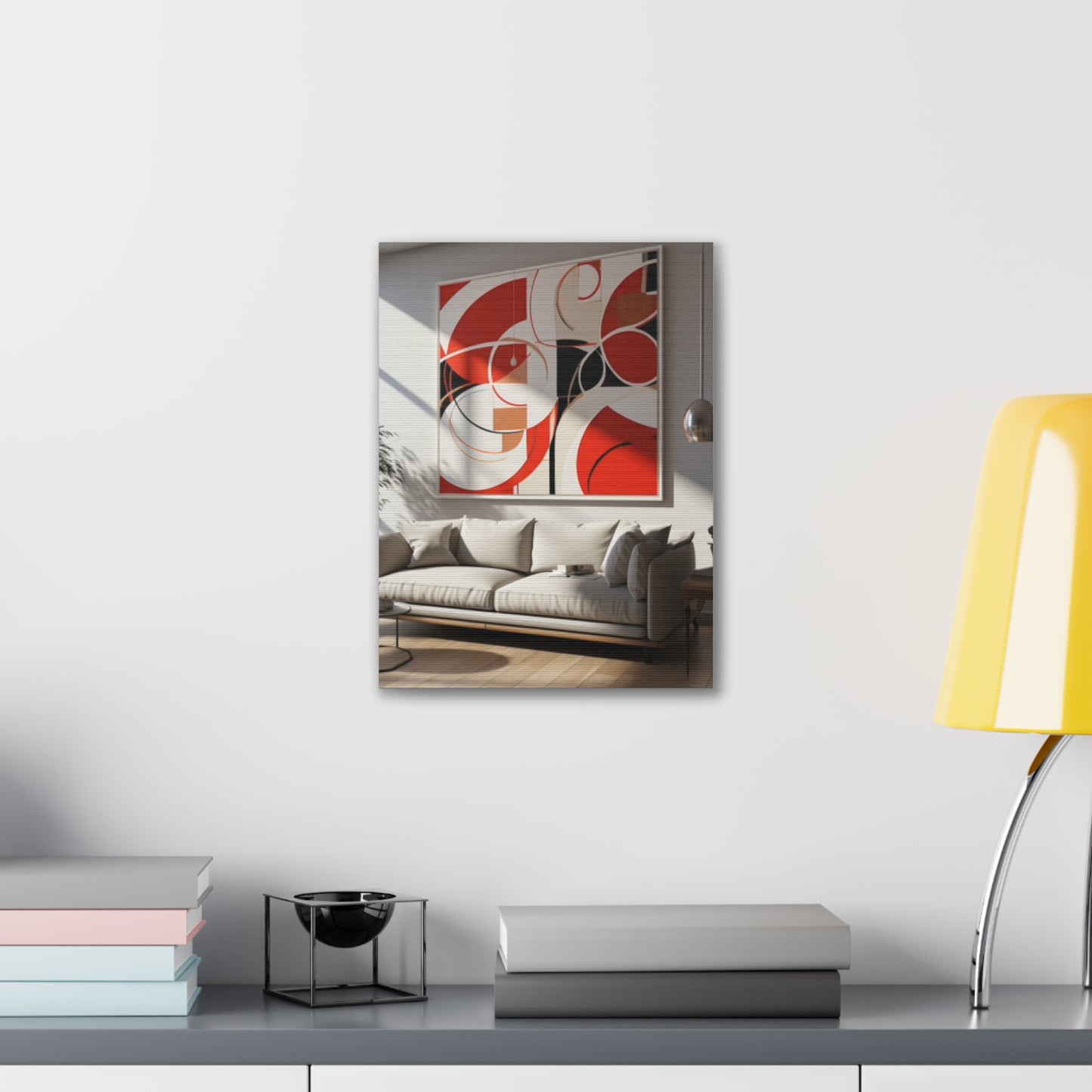 Crimson Elegance: A Symphony of Sophistication Canvas Print