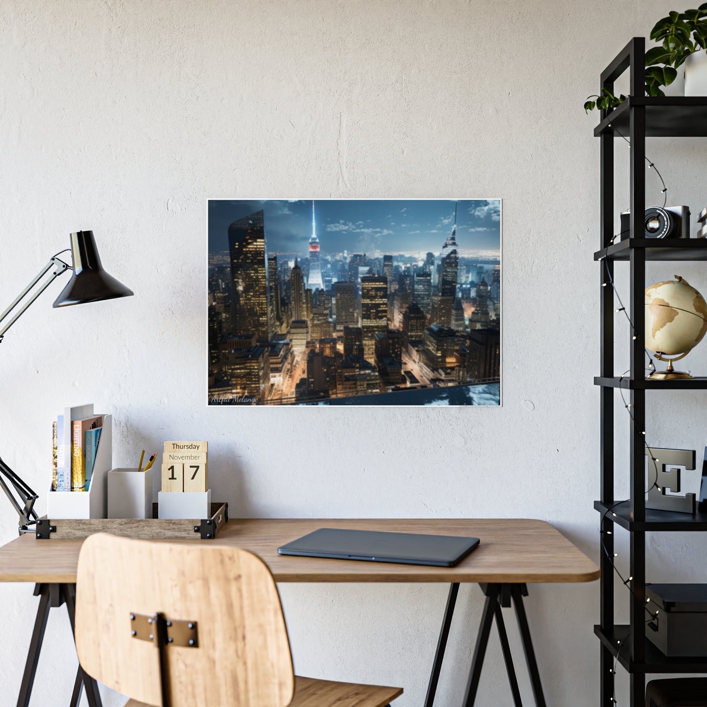 Skyline Vista: Hyper-Realistic 3D Cityscape Posters