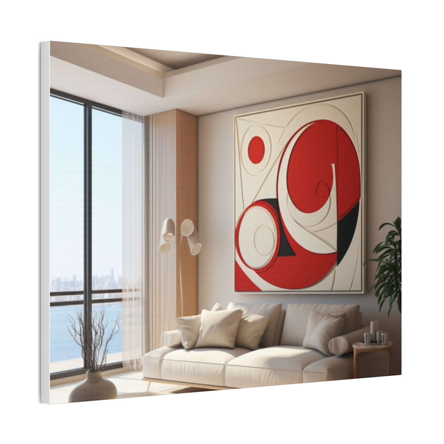 Crimson Elegance: A Symphony of Sophistication Canvas Print